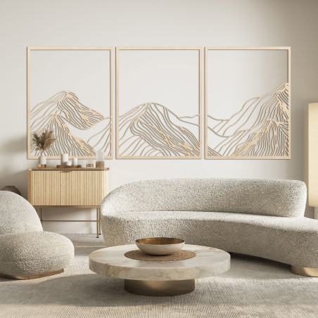 Drevený obraz horská panoráma - WILRED