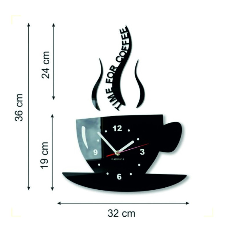 Rozmer hodín na stenu X-momo. Desingové nástenné hodiny z PMMA