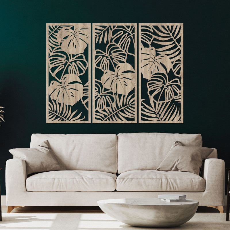 Tropické listy monstera a papraď - LIBOGA