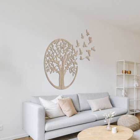 Drevený nástenný obraz Strom života: Rustikálny bytový dekoračný panel Drevený nástenný obraz Strom života: Rustikálny bytový dekoračný panel