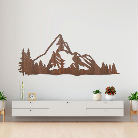 Vyrezávaná drevená dekorácia horská príroda - MONTANA