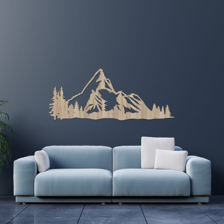 Vyrezávaná drevená dekorácia horská príroda - MONTANA