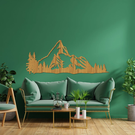 Vyrezávaná drevená dekorácia horská príroda - MONTANA