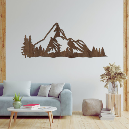 Vyrezávaná drevená dekorácia horská príroda - MONTANA