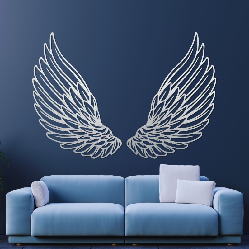 Výnimočná drevená dekorácia na stenu anjelské krídla - ANGELIC