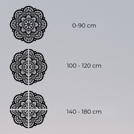 Drevená dekorácia na stenu mandala svetla - LUMINA
