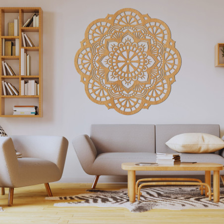 Nástenný drevený obraz mandala svetlo života - LUMEN