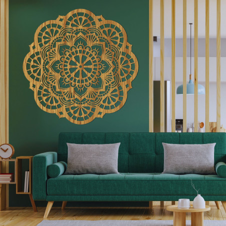 Nástenný drevený obraz mandala svetlo života - LUMEN