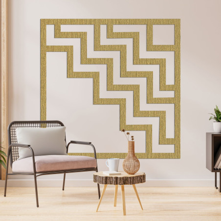 Drevená geometrická dekorácia štvorec - FORNET