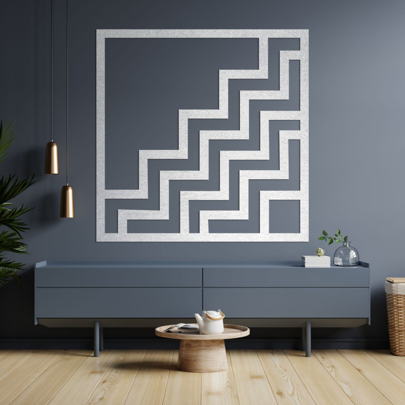 Drevená geometrická dekorácia štvorec - FORNET