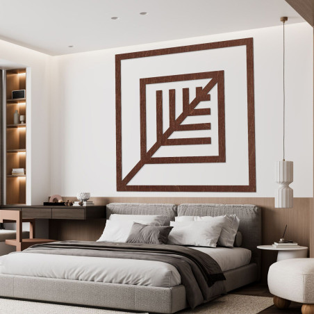 Drevená dekorácia list štvorec - ATALY