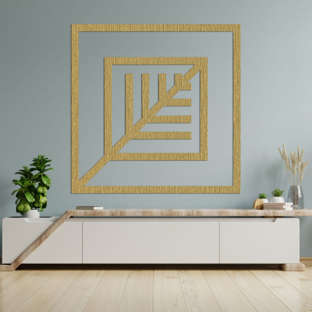 Drevená dekorácia list štvorec - ATALY