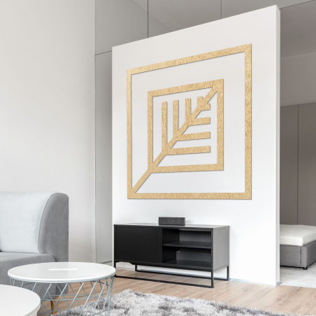 Drevená dekorácia list štvorec - ATALY