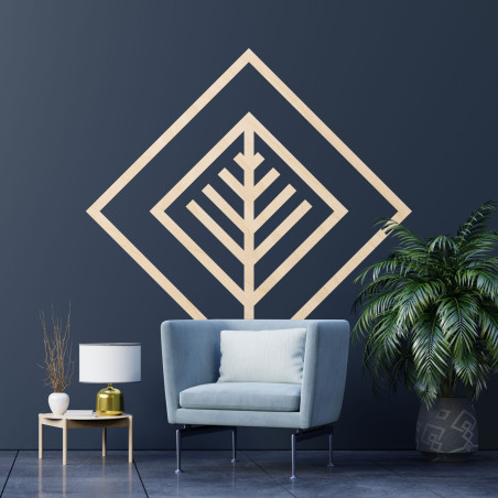 Drevená dekorácia list štvorec - ATALY