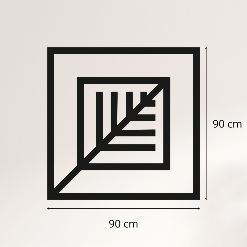 Drevená dekorácia list štvorec - ATALY