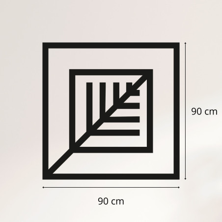 Drevená dekorácia list štvorec - ATALY