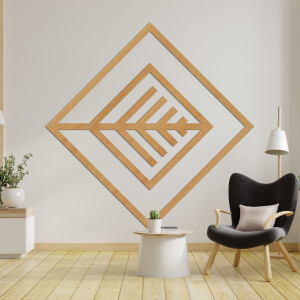 Geometrický obraz list - LEARD