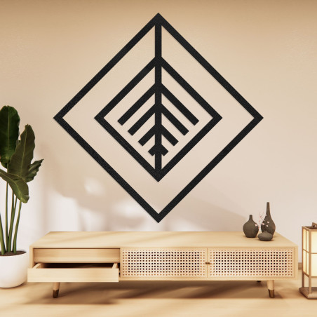 Geometrický obraz list - LEARD