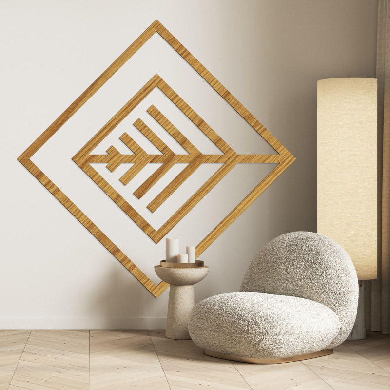Geometrický obraz list - LEARD