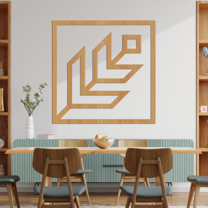 Nástenná geometrická dekorácia štvorec - SKAUKA