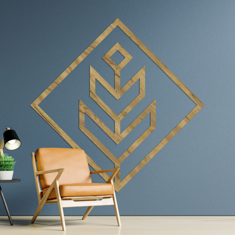 Nástenná geometrická dekorácia štvorec - SKAUKA