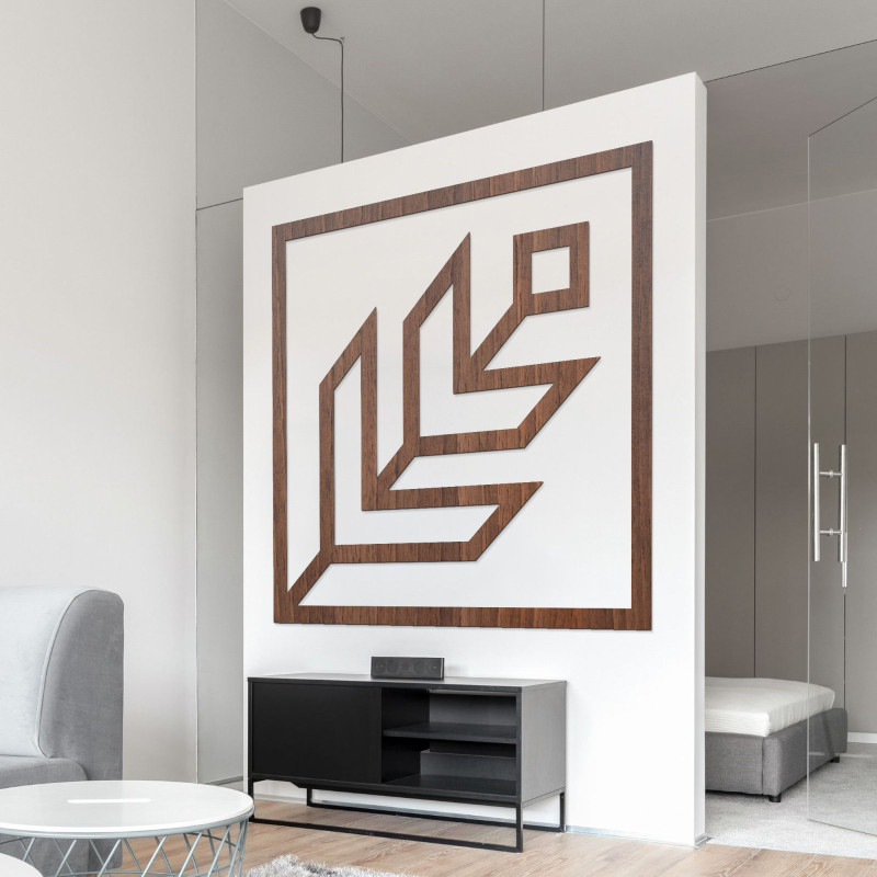 Nástenná geometrická dekorácia štvorec - SKAUKA