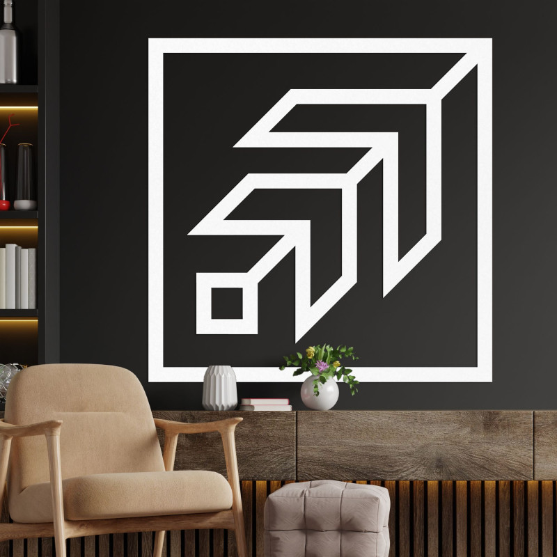 Nástenná geometrická dekorácia štvorec - SKAUKA