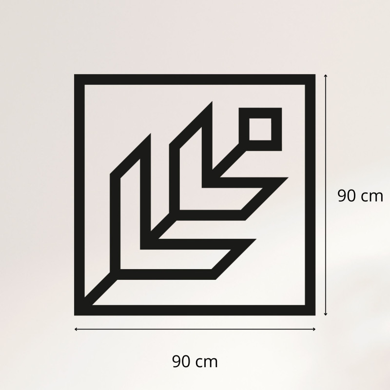 Nástenná geometrická dekorácia štvorec - SKAUKA