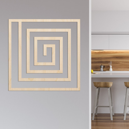 Drevená dekorácia špirála - SQUARIL