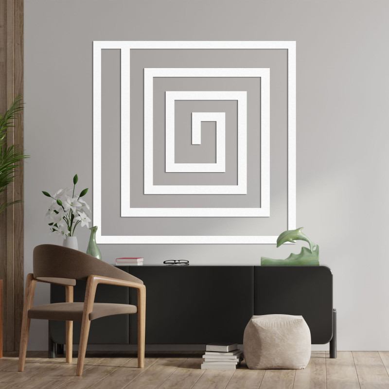 Drevená dekorácia špirála - SQUARIL