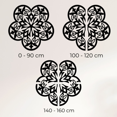 Drevená dekorácia na stenu mandala tichý kvet - FLORIVA