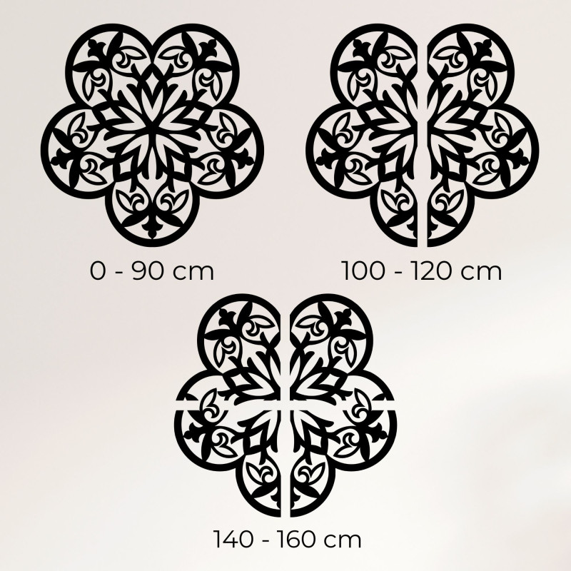 Drevený obraz na stenu mandala tajomný kvet -...