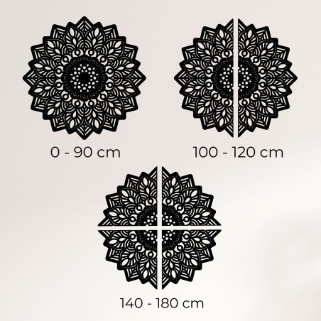 Vyrezávaná drevená dekorácia na stenu mandala slnka - SOLIS