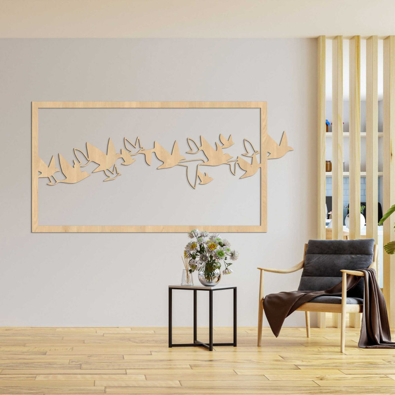 Moderný obraz na stenu vtáky aj biele - RODDO