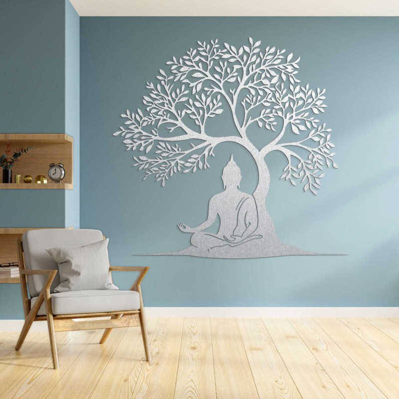 Drevená dekorácia Budha a strom života - MEARNE