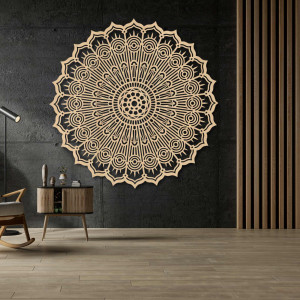 Drevená mandala na stenu