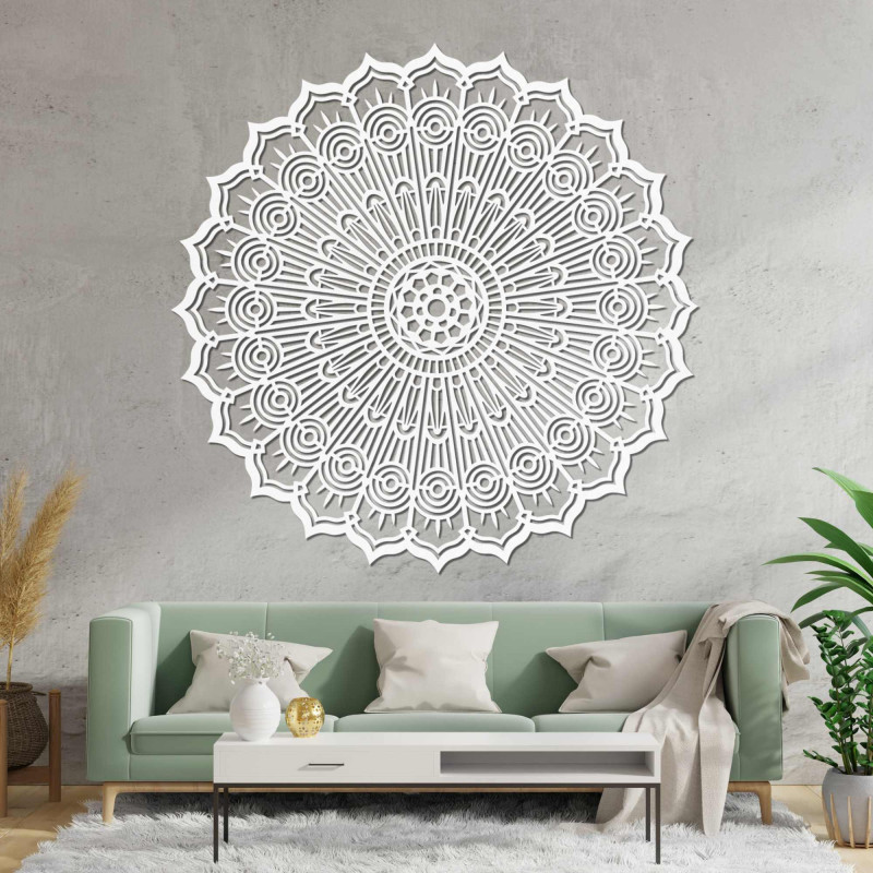Drevená mandala na stenu