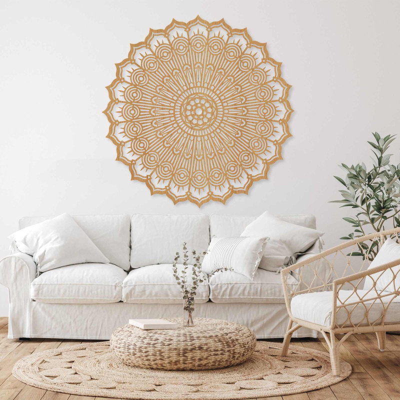 Drevená mandala na stenu