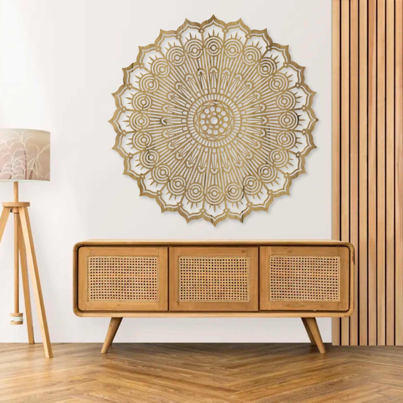 Drevená mandala na stenu
