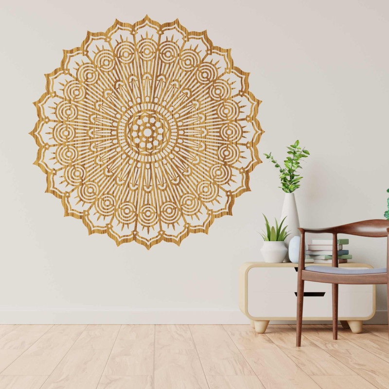 Drevená mandala na stenu