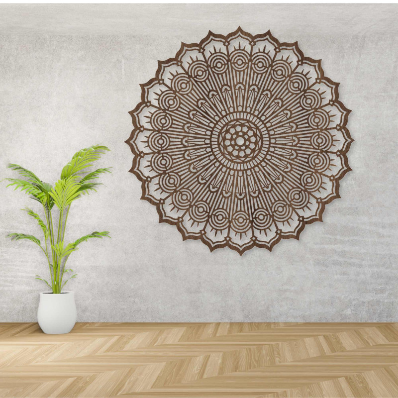 Drevená mandala na stenu