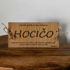 Drevená obálka na peniaze - HOCIČO 20 x 10 cm 2