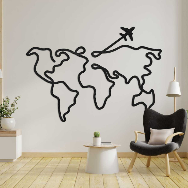 Drevená mapa na stenu - LOTAPO