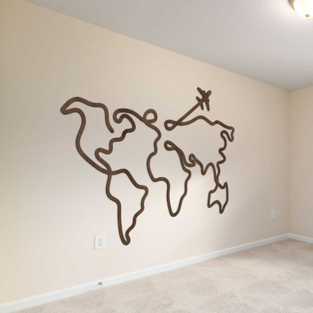 Drevená mapa na stenu - LOTAPO