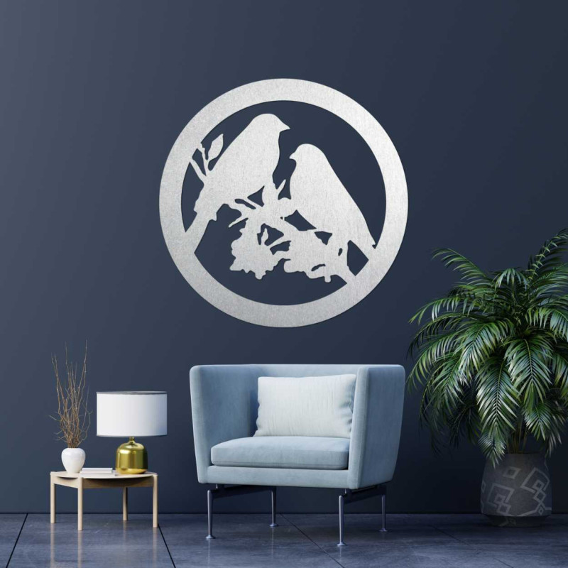 Drevený obraz na stenu vtáky na konári