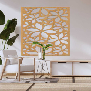 Drevený kvetinový obraz štvorec - BOTANICA 2