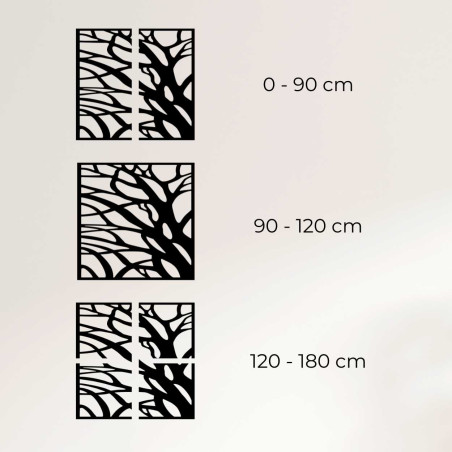 Drevená dekorácia na stenu príroda štvorec - LASLO