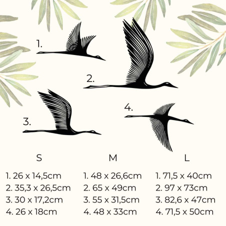 Nástenná drevená dekorácia vtáky - KLOHA