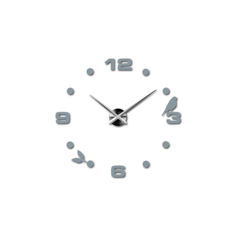 Zrkadlové moderné hodiny na stenu nalepovacie -...