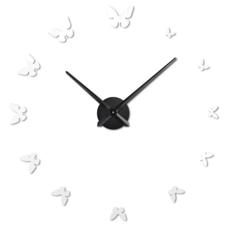 Moderné nástenné hodiny s motýľmi - BUTREO